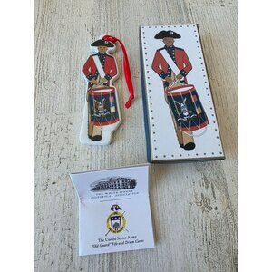 White House Old guard drums porcelain ornament RARE drummer Xmas tree unique Ame